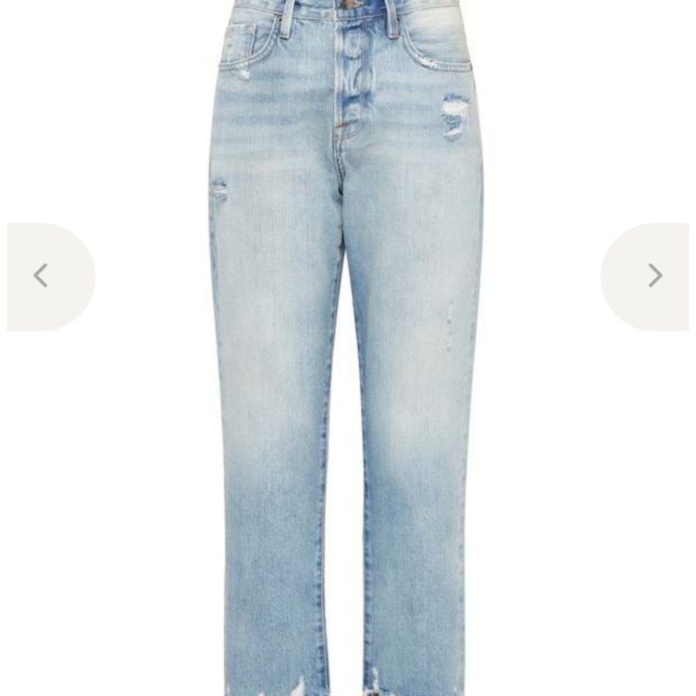 Frame Denim Le Original Distressd Light Blue Jeans - Picture 4 of 9